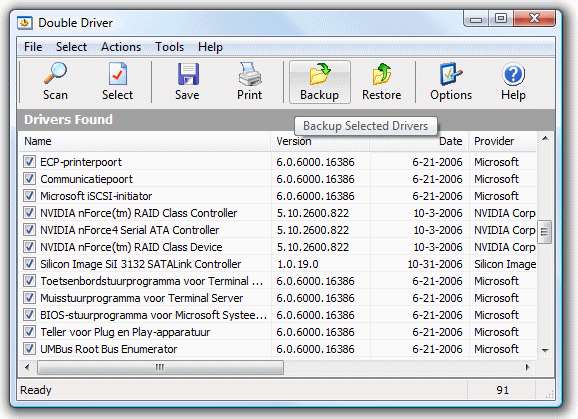 Backing up your hardware drivers