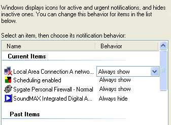 hiding active / inactive icons