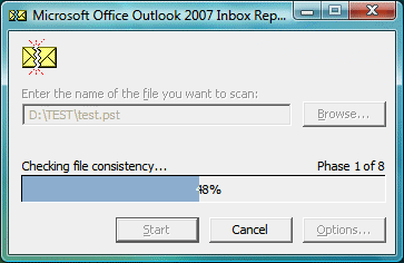 Using SCANPST to recover deleted e-mail from the OUTLOOK.PST file