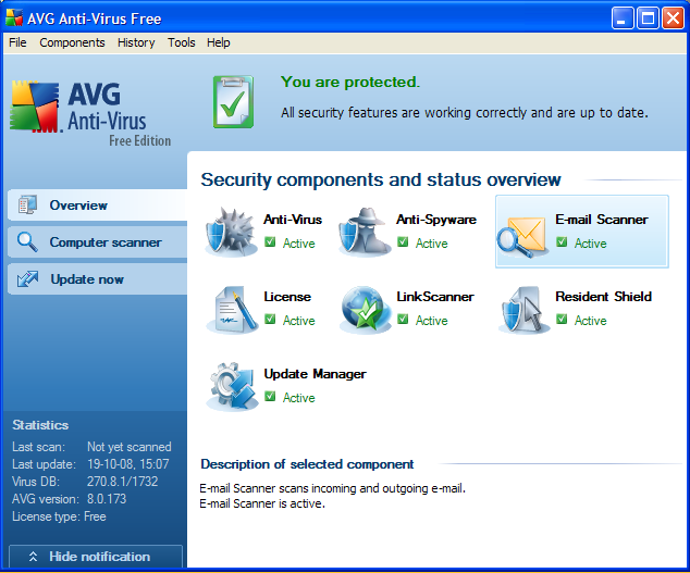 avg antivirus - grisoft