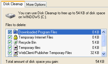 Disk Cleanup: deleting unnecessary files