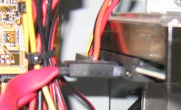 SATA connection of a hard disk