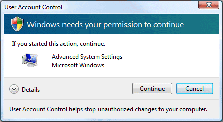 User Account Control in action
