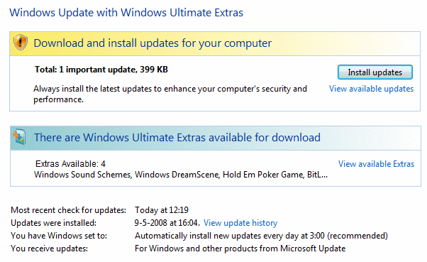 Ultimate Extras For Windows Vista