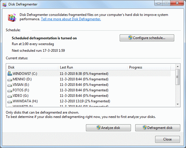 Disk Defragmenter