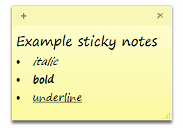 sticky notes